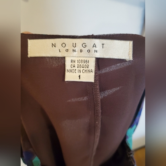 Nougat London A-Line Skirt - Brown with Blue and Green Floral - Picture 8 of 10